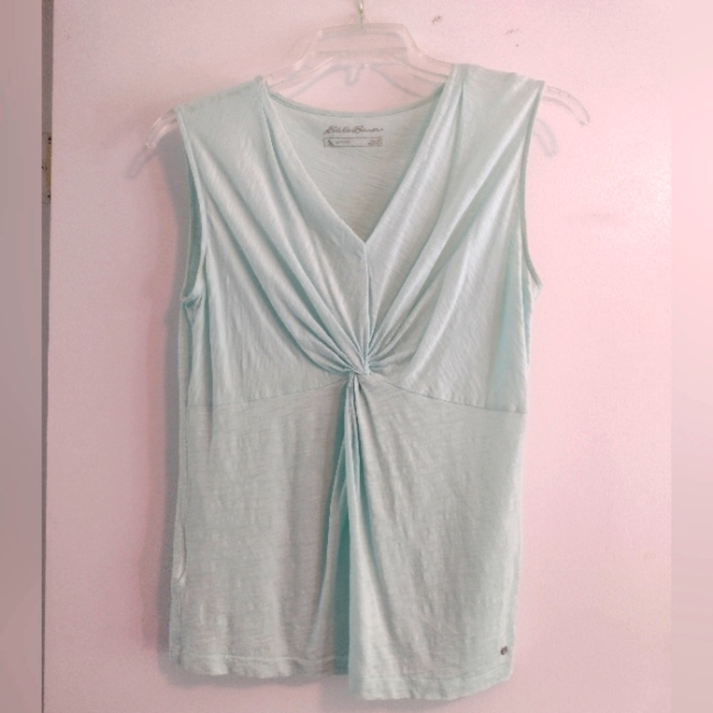 Eddie Bauer Woman's Knot Front Sleeveless Top